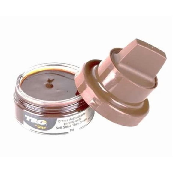 TRG Light Brown 129 Self Shine Shoe Cream  - one of the best shoe shiners. Easy and quick self shine shoe cream with a sponge on the lid.