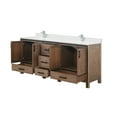 thumbnail image 2 of Abbey 84 in W x 22 in D White Oak Double Bath Vanity and Cultured Marble Top, 2 of 9