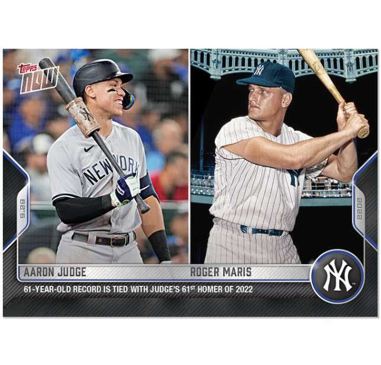 MLB New York Yankees 2022 Topps Now Aaron Judge & Babe Ruth