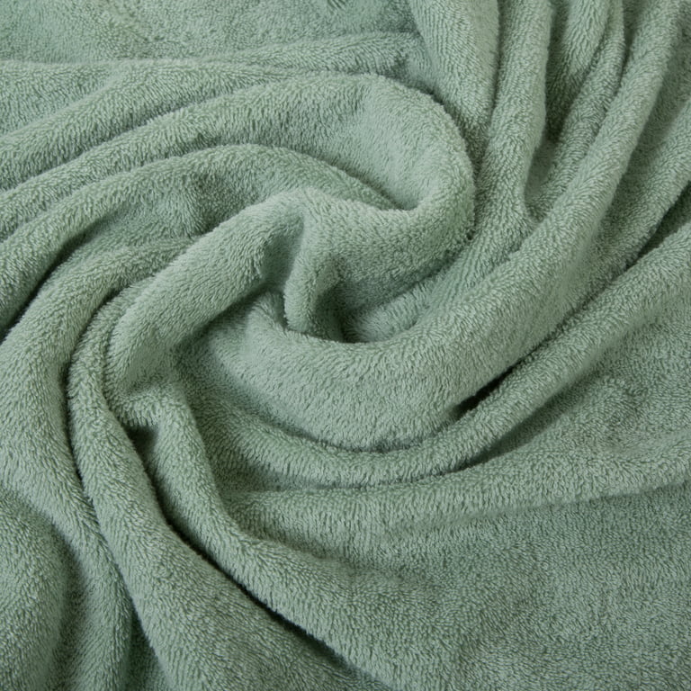 Kate Spade 2 Bath 2 Hand 4 Washcloths Towel Set Green 100% Cotton