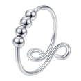 thumbnail image 1 of Set de 5 Anillos Giratorios para Relajación Y Concentración, Anillo de Bola para Meditar, Accesorio Plateado 5 piezas, 1 of 7