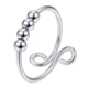 thumbnail image 1 of Set de 5 Anillos Giratorios para Relajación Y Concentración, Anillo de Bola para Meditar, Accesorio Plateado 5 piezas, 1 of 7