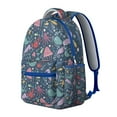 thumbnail image 2 of Whale & Shark Themed Backpack - Waterproof & Durable Bookbag, Ergonomic Spinal Support, Vintage Watercolor Art, 2 of 3