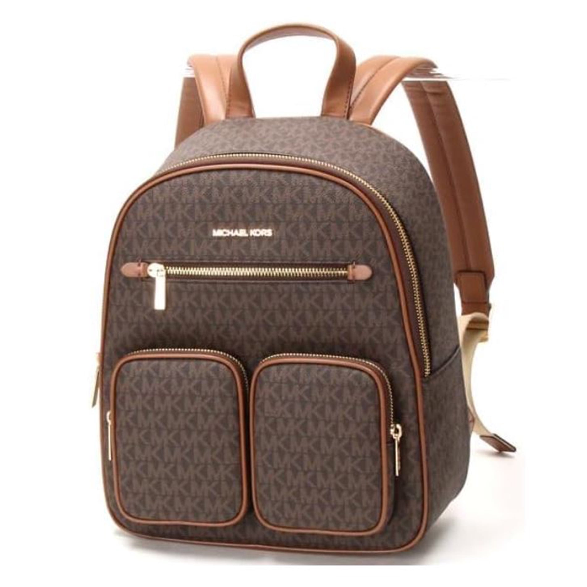 Michael Kors Womens Medium Zip Pocket Backpack Black 