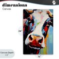 thumbnail image 4 of Stupell Industries Contemporary Cow Of Many Colors Canvas Art, 16 x 24, by Creative Studio, 4 of 8