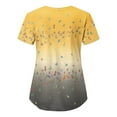 thumbnail image 3 of Dvkptbk Blouse Médicale pour Femmes Imprimée avec Poches Mode Décontractée Col en V Manches Courtes T-Shirts, 3 of 4