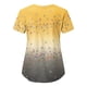 thumbnail image 3 of Puntoco, blusas con cuello en V y manga corta a la moda para mujer, blusa de bolsillo con estampado de uniforme de trabajo, tops Puntoco Puntoco-1982, 3 of 4
