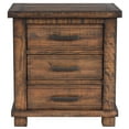 thumbnail image 5 of Three Drawer Reclaimed Pine Wood Nightstand, Natural, 5 of 6