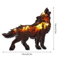 thumbnail image 3 of Muyoka Escultura animal de madera retro del recorte animal del bosque de madera hueco 3D con la decoración de la oficina en casa de la luz del LED Muyoka Hogar, 3 of 6