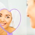 thumbnail image 5 of Heart-Shaped Travel Handheld Mirror, Cosmetic Hand Mirror with Handle, 5 of 5