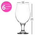 thumbnail image 5 of LAV Beer Glasses Set of 6 - Angelina Tulip Belgian Beer Glasses 19.25 oz, 5 of 7