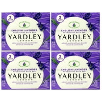 Yardley London English Lavender Naturally Moisturizing Bath Bar, 4 oz - 2 Bars Per Pack = 8 Bars Total