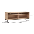 thumbnail image 6 of 60" Media Entertainment Console 4 Compartments Metal Base & wood Light Oak Brown, 6 of 7