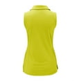 thumbnail image 4 of ZHENHONG T Shirts for Women,Plain Stand Up Collar Sleeveless Sports Tennis Tops Casual Henley Neck Blouse,Yellow Women Blouses, 4 of 6