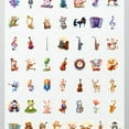thumbnail image 4 of 35pcs-50pcs Cute Musical Stickers Animal Band Stickers Cartoon Instrument Stickers for Laptops Notebooks Suitcases, 4 of 9