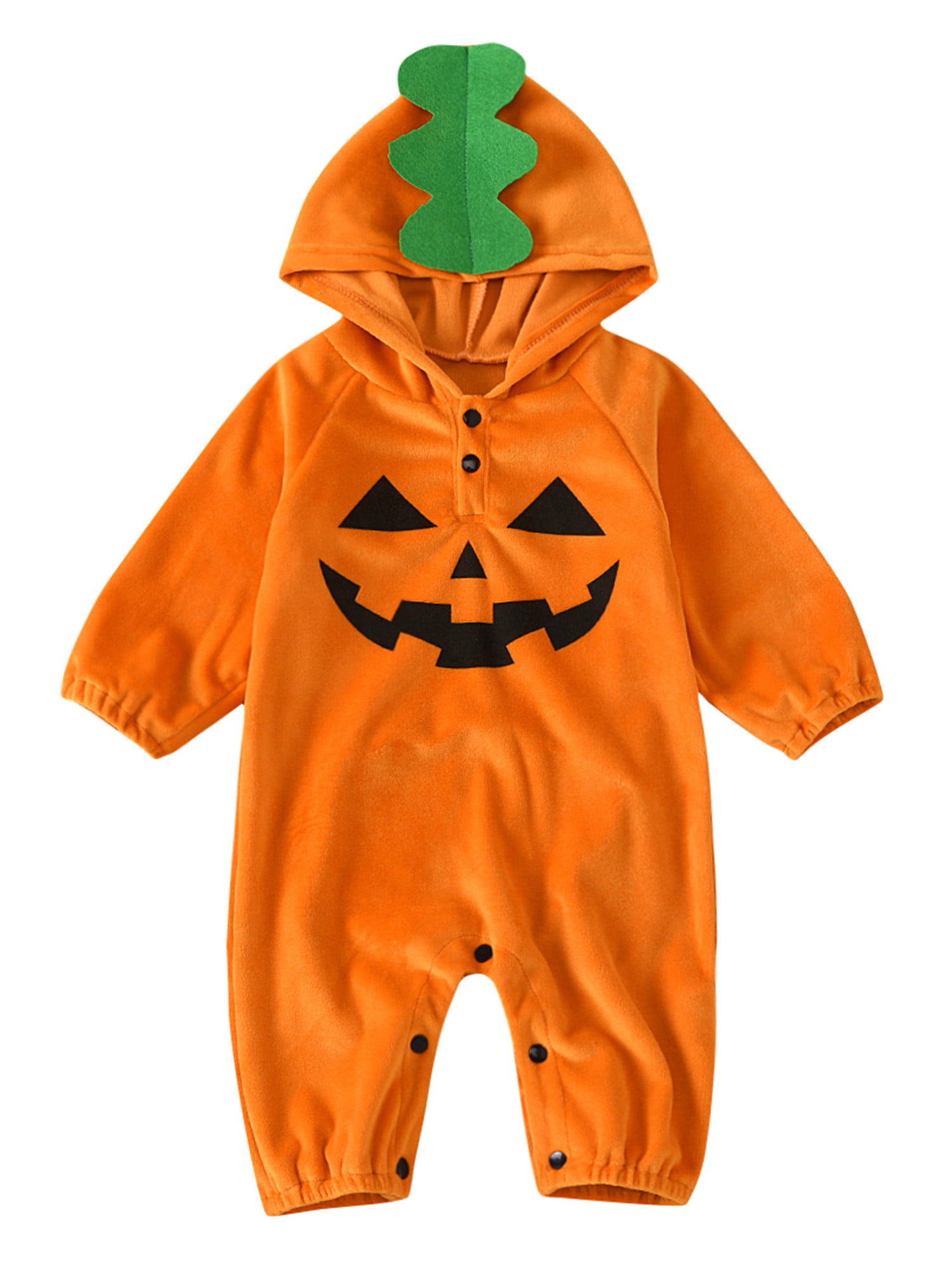Autumn Infant Baby Boy Girl Pumpkin Hooded Blouse+Pant Halloween Set Clothes US