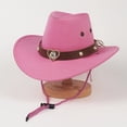 thumbnail image 4 of ZHOGXU Classic Western Cowboy Hat Heart Applique Chin Strap Kids Boys Girls Outdoor Play Wear, 4 of 4