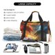 thumbnail image 5 of Fotbe Red And Blue Fire Dragon B Bolsa de Viaje con Estampado, Bolsa de Fin de Semana para Mujer con Compartimento para Zapatos, Bolsa de Gimnasio con Bolsillo Húmedo, 5 of 7