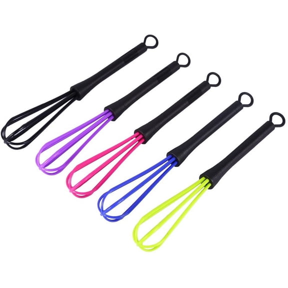 LYUMO 5PCS Whisk Plastic Salon Barber Hairdressing Hair Color Dye Cream Whisk Kitchen Balloon Mixer Stirrer Tools
