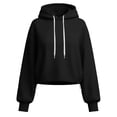 thumbnail image 6 of Timegard Lightweight Sweatshirts Women Cropped Hoodies Long Sleeve Loose Drawstring Bottom Workout Running Pullover Fall Fashion, 6 of 6