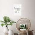 thumbnail image 2 of Wynwood Studio Prints Everyday is a Fresh Start Minimal Typography and Quotes Motivational Quotes and Sayings Wall Art Canvas Print White Metallic Gold 13x19, 2 of 3