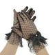 thumbnail image 1 of Guantes bloqueadores del sol de encaje únicos para mujeres, 1 par de mitones negros, 1 of 5
