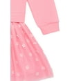 thumbnail image 3 of Wonder Nation Girls Sweatshirt Dress with Long Sleeves, Sizes 4-10, 3 of 3
