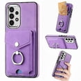 thumbnail image 1 of Funda para Samsung Galaxy A13 4g de cuero con acabado galvanizado y tarjetero (negro), 1 of 5