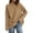 Khaki, variant on PRETTYGARDEN Womens Fall Casual Long Sleeve Tops Loose Mock Neck Drop Shoulder Knit Going Out Pullover Sweaters
