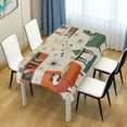 thumbnail image 4 of Yayeee Tablecloths 60" x 120" Rectangle Wrinkle Resistant Party Table Cover, Beige Cats Reading, 4 of 8