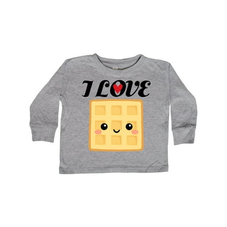 

Inktastic Waffle Lover I Love Waffles Gift Toddler Boy or Toddler Girl Long Sleeve T-Shirt