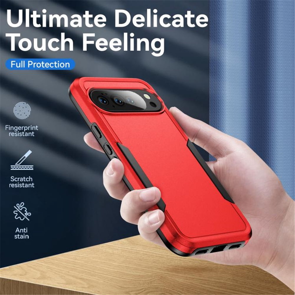 For Google Pixel 11 Pro XL Case Shockproof Rugged Full Body Protection Heavy Duty Dust/Drop Proof Cover Case​,Red&Black,For Pixel 11 Pro XL