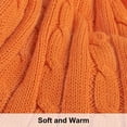 thumbnail image 3 of Flxxie Soft Cotton Cable Knitted Blanket Simple yet Quality Look, Twin 60" x 80", Orange, 3 of 5