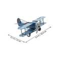 thumbnail image 2 of DEBGFS 3pcs Vintage Airplane Decor Plane Model Iron Airplane Ornament Desktop Decoration, 2 of 6