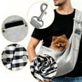 thumbnail image 2 of Dog Carrier Sling for Small Dogs and Cats(0 to 15 lbs), Puppy Sling Carrier with Adjustable Strap, Travel Safety Harness, Hands-Free Pet Carring Holder Travel Bag for Outdoor, Gray, 2 of 16