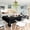 Black, variant on Oval Waterproof Vinyl Tablecloth, Spillproof Plastic Flannel Backed Table Cover, Wipe Clean for Dining, Buffet, Parties, Camping 60" x 84" Black