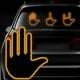 thumbnail image 2 of Kenally Señales fáciles superiores de la luz LED del coche de la instalación de la luz LED del coche del control de gestos y de la rabia del Ventana automotriz, 2 of 6