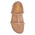 thumbnail image 4 of FSJ Women Split Round Toe Platform Thong Sandals T Strap Buckled Platforms Summer Beach Holiday Daily Shoes Size 8 Sandy Brown, 4 of 6