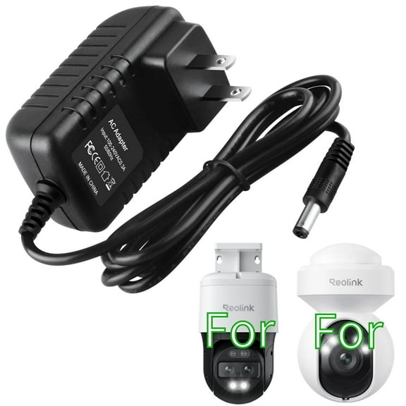 K-MAINS AC Adapter Charger Compatible With Reolink TrackMix PoE / E1 Outdoor Camera Power Supply Cord Mains PSU