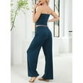 thumbnail image 3 of Two Piece Sets For Women Summer Outfits Lounge Sets Striped Tube Top And Pants Matching Sets Beach Vacation Travel, 3 of 10