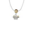 thumbnail image 2 of Delight Jewelry Silvertone Easter Egg Basket Mia Monkey Charm Necklace, 2 of 4