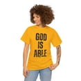 thumbnail image 2 of DJH Apparel | God Is Able Inspirational Christian Unisex T-shirt, 2 of 6