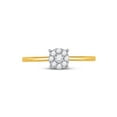 thumbnail image 2 of 10kt Yellow Gold Womens Round Diamond Cluster Ring 1/8 Cttw, 2 of 4