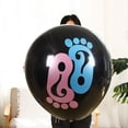 thumbnail image 4 of Black 36-inch boyorgirl Thickened Round Baby Gender Reveal Paper Balloon - style：we or she；, 4 of 6