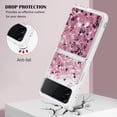 thumbnail image 3 of Glitter Liquid Case for Samsung Galaxy Z Flip 3 for Girls Women, Bling Quicksand Clear Soft TPU Cover Shiny Sparkle Luxury Floating Protective Case for Samsung Galaxy Z Flip3 RLS Rose Gold, 3 of 12