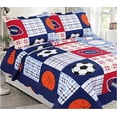 thumbnail image 1 of MK Home Collection Juego de colcha para niños Deporte Fútbol Baloncesto Béisbol Azul oscuro (Twin) MK Home 617762567193, 1 of 1