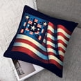 thumbnail image 7 of nygtbtfer Pack of 2 Stained Flag Stars Stripes Cushion Covers Throw Pillow Covers Both Printed Lumbar Pillows White, 7 of 7