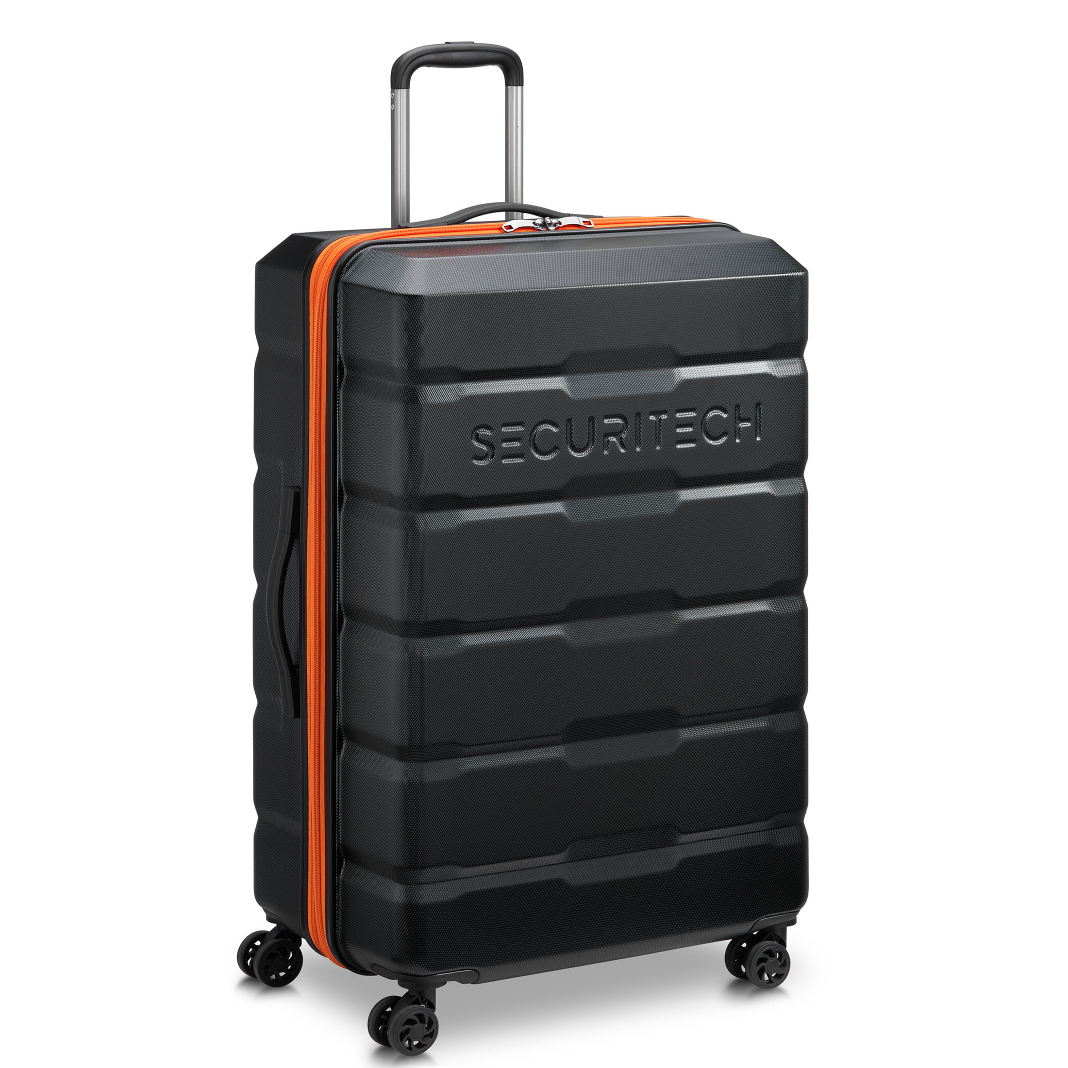 Securitech by Delsey, Citadel 31" Large Hardside Checked Spinner Luggage, Black