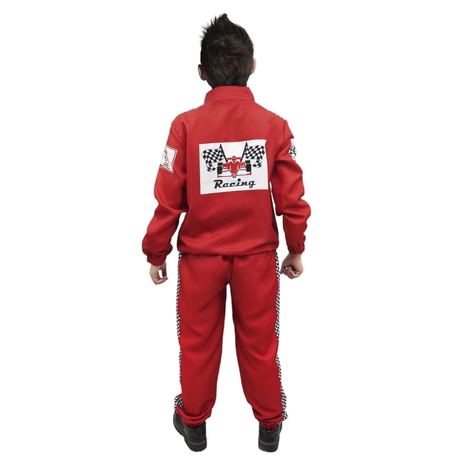 Estudio de disfraces de piloto de carreras para niños y niñas