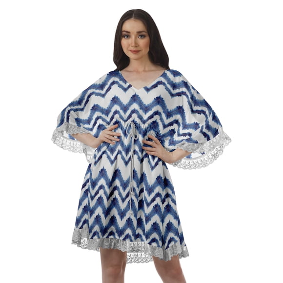Moomaya Printed Beach Cover Vacation Clothes Women Georgette Dresses For Women